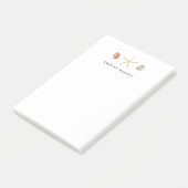 水モダン色シーシェルパーソナライズされた ポストイット (アングル)