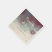 水モダン色ジュエルトーンボホ結婚ズ スタンダードカクテルナプキン (角)