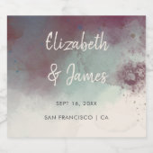 水モダン色ジュエルトーンボホ結婚ズ ビールラベル (シングルラベル)