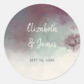 水モダン色ジュエルトーンボホ結婚ズ ラウンドシール (正面)