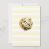 水モダン色スイートビー赤ちゃんシャワー 招待状 (裏面)