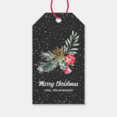 水モダン色スカンジィ離れス・メリー・クリスマス ギフトタグ (正面)