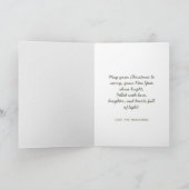 水モダン色スカンジナビア松クリスマス カード (内部)