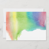 水モダン色スプラッシュフラワー日付の保存 セーブザデート (裏面)