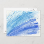水モダン色スプラッシュポストカード ポストカード (正面/裏面)