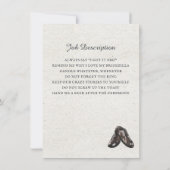 水モダン色スーツGroomsman提案要求 招待状 (裏面)