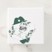 水モダン色セージ緑ユーカリ結婚カリ フェイバータグ (インサイチュ)