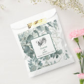 水モダン色セージ緑ユーカリ結婚カリ#2 フェイバーバッグ (封をした状態)