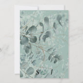 水モダン色セージ緑ユ結婚ーカリ2 招待状 (裏面)