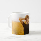 水モダン色タイポグラフィ大学院写真invita コーヒーマグカップ (正面左)