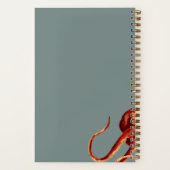 水モダン色タコパーソナライズされた ノートブック (裏面)