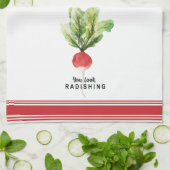 水モダン色ダイコン野菜パンプキッチンタオル キッチンタオル (折り畳み)