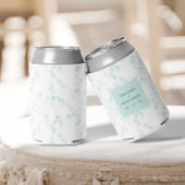 水モダン色ダスティブルーマーブル結婚ズ 缶クーラー