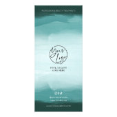 水モダン色ティール（緑がかった色）事業サロン価格表 ラックカード (裏面)