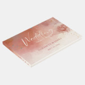 水モダン色テラコッタデザートボホ結婚ズ ゲストブック (コーナー)