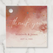 水モダン色テラコッタデザートボホ結婚ズ フェイバータグ (正面)