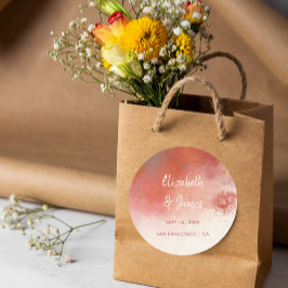 水モダン色テラコッタデザートボホ結婚ズ ラウンドシール