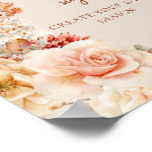 水モダン色テラコッタブルゴーニュカスタムーサイン ポスター (角)