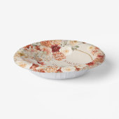 水モダン色テラコッタブルゴーニュ赤面フローラ ペーパーボウル (傾斜あり)