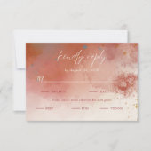 水モダン色テラコッタボホミール選択 出欠カード (正面)