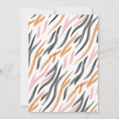 水モダン色デコストライプの引っ越し祝いパーティーパーティー 招待状 (裏面)