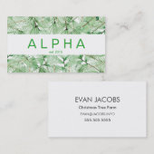 水モダン色トウヒの枝 名刺 (正面/裏面)