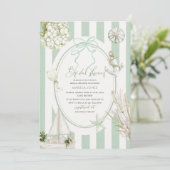 水モダン色トロピカルビーチパームセレニティサン 招待状 (スタンド正面)