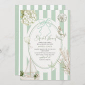 水モダン色トロピカルビーチパームセレニティサン 招待状 (正面/裏面)