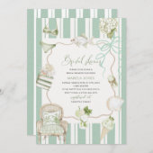 水モダン色トロピカルビーチパームセレニティサン 招待状 (正面/裏面)