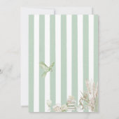 水モダン色トロピカルビーチパームセレニティサン 招待状 (裏面)