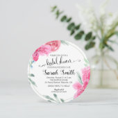 水モダン色バラピンクアザレア 招待状 (スタンド正面)