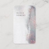 水モダン色バラ金ゴールドグリッター 名刺 (正面)