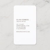 水モダン色バラ金ゴールドグリッター 名刺 (裏面)