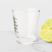 水モダン色パイナップル&前向きおもしろい引用文 ショットグラス (右)