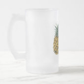 水モダン色パイナップル&前向きおもしろい引用文 フロストグラスビールジョッキ (左)