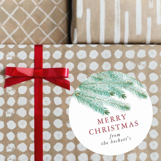 水モダン色パインブーフフェスティバルクリスマス ラウンドシール