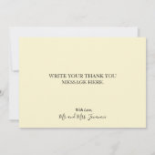 水モダン色パステルイエローレモン&リーフタ サンキューカード (裏面)