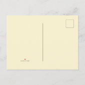 水モダン色パステルイエローレモン&リーフ インビテーションポストカード (裏面)