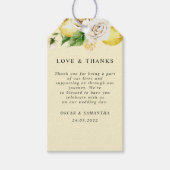 水モダン色パステルイエローレモン&リーフ ギフトタグ (正面)