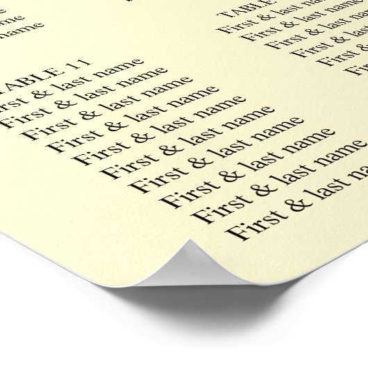 水モダン色パステルイエローレモン&リーフ ポスター (角)