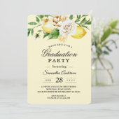 水モダン色パステルイエローレモン&リーフ 招待状 (スタンド正面)