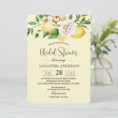 水モダン色パステルイエローレモン&リーフInv 招待状 (スタンド正面)