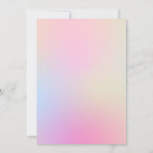 水モダン色パステルクラウドナイン赤ちゃんシャワー 招待状 (裏面)