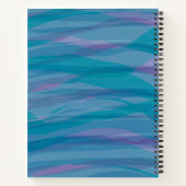 水モダン色パターパーソナライズされたン ノートブック (裏面)