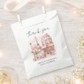 水モダン色パリジャンカフェありがとう フェイバーバッグ (クリップ留めされた状態)