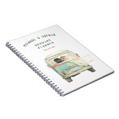 水モダン色パーソナライズされたウェディングプランナー ノートブック (右側)