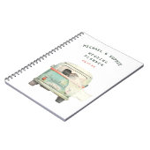 水モダン色パーソナライズされたウェディングプランナー ノートブック (左側)