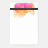 水モダン色パーソナライズされた ポストイット (正面)