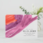 水モダン色パープル日付を保存 セーブザデート (スタンド正面)