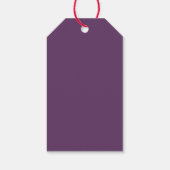 水モダン色パープル結婚の贈り物ラベル ギフトタグ (裏面)